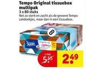 tempo original tissuebox multipak 3x 80 stuks