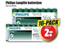 philips longlife batterijen