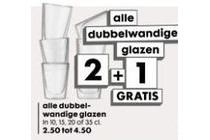 alle dubbelwandige glazen