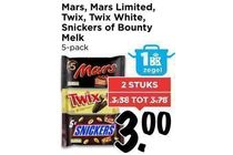 mars mars limited twix twix white snickers of bounty melk 5 pack