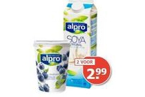 alpro drink en yoghurt