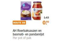 ah roerbaksauzen en basmati en pandanrijst