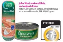 john west makreelfilets en tonijnstukken