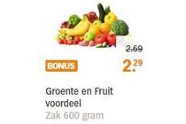 groente en fruit voordeel