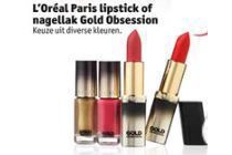 l oreal paris lipstick of nagellak gold obsession