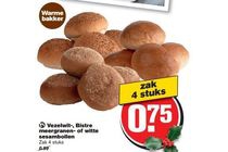 vezelwit bistre meergranen of witte sesambollen