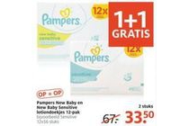 pampers new baby en new baby sensitive lotiondoekjes 12 pak