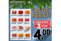 verschillende soorten gourmetmini s 3 voor eur4