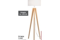 livarno lux staande led lamp met houten voet