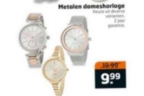 metalen dameshorloge