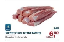 varkenshaas zonder ketting