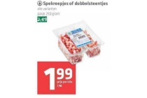 spekreepjes of dobbelsteentjes