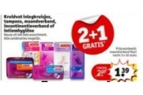 kruidvat inlegkruisjes tampons maandverband incontinentieverband of intiemhygiene