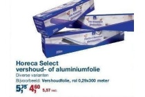 horeca select vershoud of aluminiumfolie