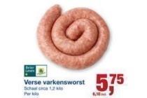 verse varkensworst