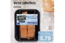 verse zalmfilets met huid