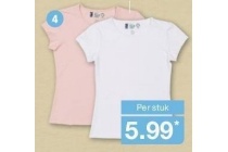 dames t shirt met korte mouw