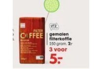 gemalen filterkoffie