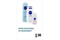 nivea douchegel of deodorant