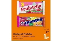 mentos of fruitella