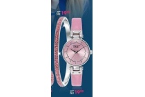 armband en horloge roze