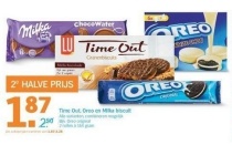 time out oreo en milka biscuit