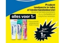 prodent tandpasta in tube of kindertandenborstel