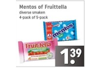 mentos of fruittella