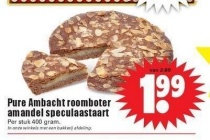 pure ambacht roomboter amandel speculaastaart