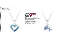 zilveren kids ketting met kristal