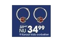 9 karaat kids oorbellen