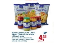 horeca select fine life of metro chef tortilla wraps chips of salsa