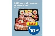 deen borrel of vleeswaren en saladeschotel