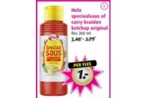 hela speciaalsaus of curry kruiden ketchup orginial