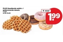 plus gesuikerde wafels of gedecoreerde donuts