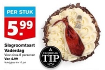 slagroomtaart vaderdag