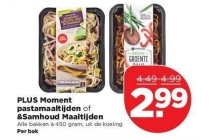 plus moment pastamaaltijden of en samhoud maaltijden