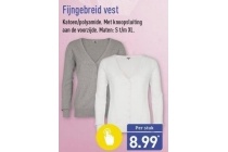 fijngebreid vest