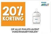 20 korting op alle philips avent voedingsartikelen