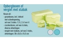 opbergboxen met vergiet of slabak