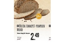 bruin zonnepit pompoen brood