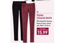 dames coloured denim