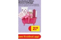 geschenkset glitter glamour badkuipje