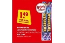 fonkelende vuurwerksterretjes