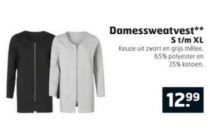 damessweatvest s t m xl