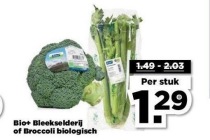 bio bleekselderij of broccoli biologisch