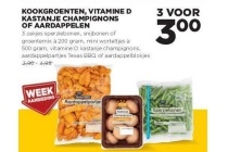 kookgroenten vitamine d kastanje champignons of aardappelen