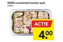 deen ovenschotel koolvis spek