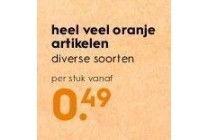 oranje artikelen