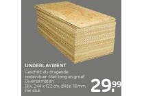 underlayment 244 x 122cm 18mm